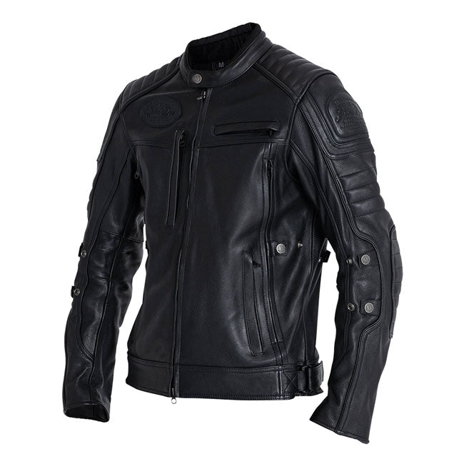 The John Doe Technical Leather jacket has totally earned its name with all its features; the most important of which is the shoulder; elbow and back protector pockets for protection in any situation. Velcro straps at the hips; press studs on the elbows and the zipper and press stud on the sleeve allow you to adjust your Technical Leather jacket to an exact fit. Watertight pockets; four outside; two inside; round off the package. CE certification: AAA (EN17092-2:2020) Outer material: 1-1.1 mm thick cowhide
