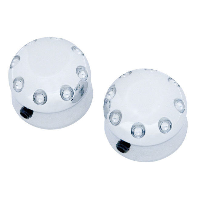 Dimpled; chrome; front axle