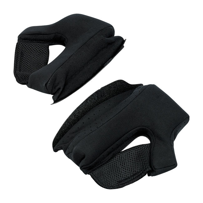 Gringo and Gringo S cheek pads feature synthetic open-cell foam padding in a range of different thicknesses for customizable comfort. This material ''breathes" to accelerate drying and to reduce moisture buildup. The pad''s exterior is constructed with brushed fleece Lycra panels on touch points and woven polyester material around the perimeter to enhance airflow