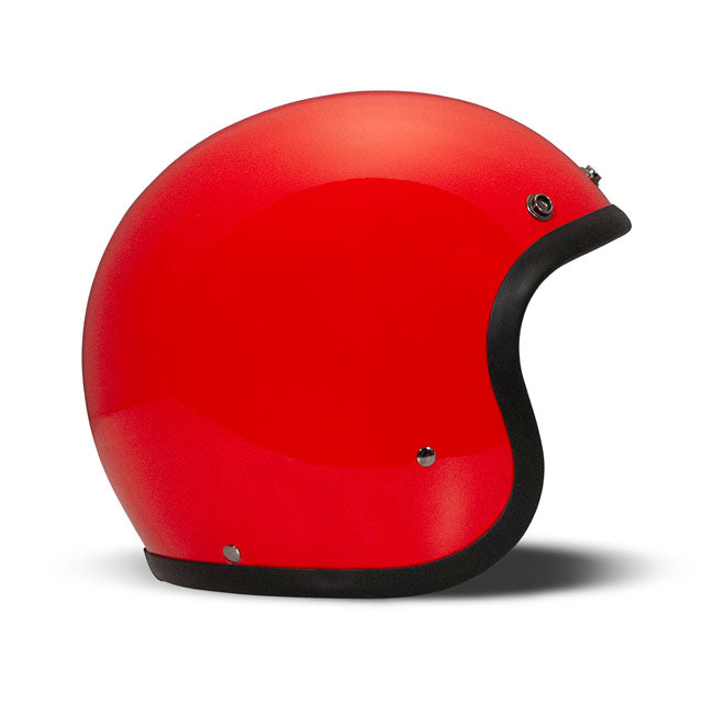 DMD Retro Motorfietshelm Rood ECE 22.06 Glasvezel Shell Bluetooth Visier Snaps Drie Maten