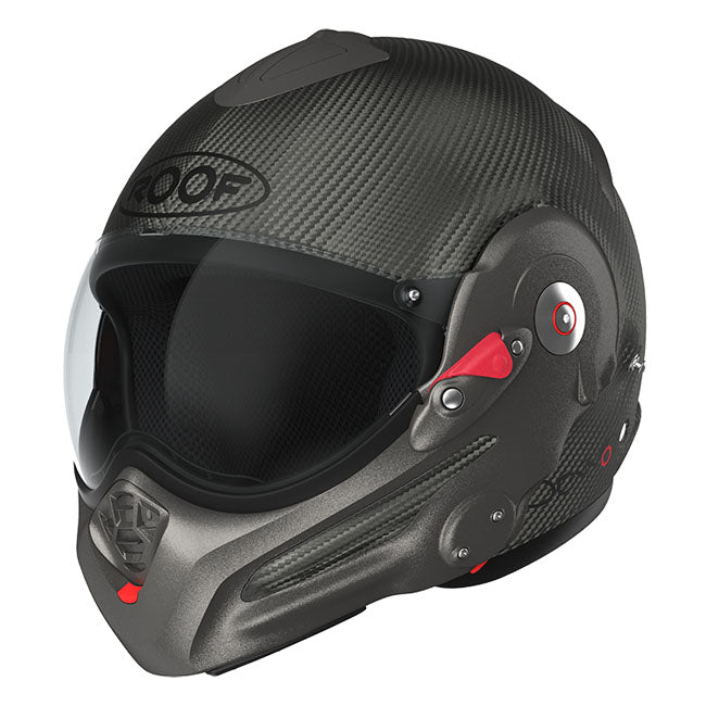 The ultimate alliance of a remarkable design; from mattnoble and state-of-the-art engineering. The ROOF concept Desmo patented revolutionized the helmet versatile thanks to his visor automatically articulated by the rotation of the chin tree to enjoy optimal jet comfort and in full face. It is big back in this latest version Desmo 3 Carbon; ultra light and equipped with a series of a visor Last generation photochromic ensuring progressive and automatic sun protection. Desmo 3 is also distinguished as the on