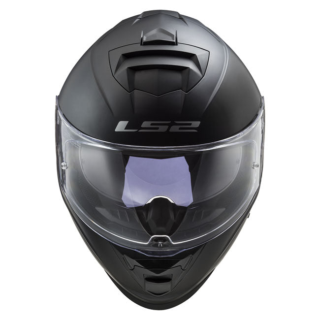The LS2 Storm II helmet is a touring helmet to enjoy city roads or highways. Its advanced ventilation system ensures optimal airflow; while the moisture-wicking; removable; and washable liner keeps you fresh on every ride. The micrometric quick-release buckle provides secure and easy adjustments. Made from polycarbonate with an aerodynamic design; 3 outer shells; anti-scratch visor prepared for the anti-fog system; Pinlock Max Vision; and drop-down sun visor. The Storm II combines durability and aesthetics.