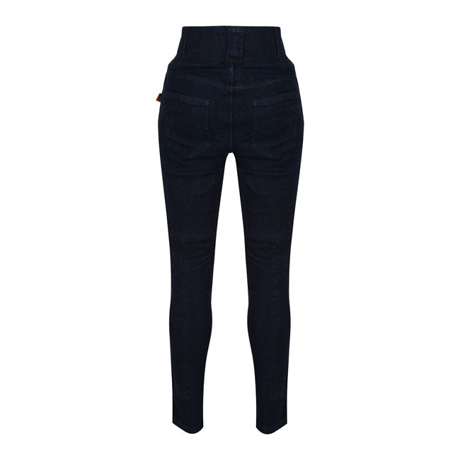 MotoGirl''s motorcycle jeggings are cool; sporty and feminine! The leggings are made up of 2 layers; the inner layer is made of DupontT Kevlarr; the outer layer is made of woven Polyster; for a comfortable stretch fit. The Moto Girl leggings are high waisted with sturdy belt loops; CE approved Level 2 knee protection; CE approved Level 2 hip pads available as an optional accessory; have 2 front pockets; 2 back pockets and a tough; stretch and abrasion resistant Polyester outer layer. Slim fit; if you have w