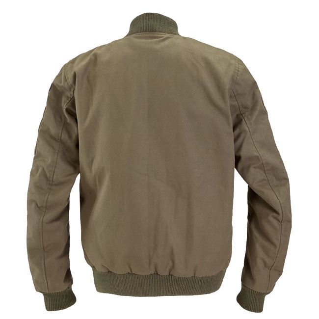 The Holy Freedom Bomber jacket is where classic bomber vibes meet modern motorcycle protection. Built from a rugged cotton-poly blend with a water-resistant finish; it's as ready for city streets as it is for open roads. Certified to EN 17092-3:2020 Class AA; this jacket has been tested as a complete garment for abrasion resistance; seam strength; and overall durability. Add in pockets for removable protectors at the shoulders; elbows and back; not included; and you've got a versatile piece that keeps you l