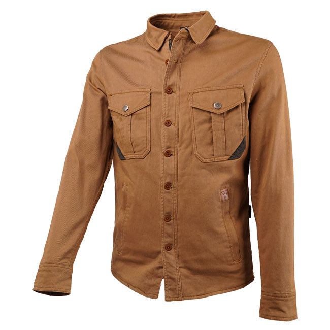 By City SUV II Motorjas Beige Stretchdenim Met CE Niveau 2 Bescherming En Reflecterende Elleboogdetails