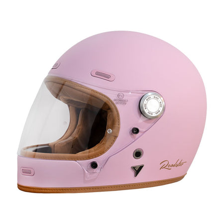 The By City Roadster III helmet blends timeless design with advanced safety. Crafted from fiberglass; it offers durability and a lightweight feel. The leather-finished; removable; and washable multi-density padding ensures maximum comfort; while ventilation inlets and a rear fastening system provide added functionality. The injected visor; anti-fog ready with by laminate; guarantees clear vision in any weather. A double buckle closure ensures a secure fit; and it's Bluetooth system ready for seamless connec