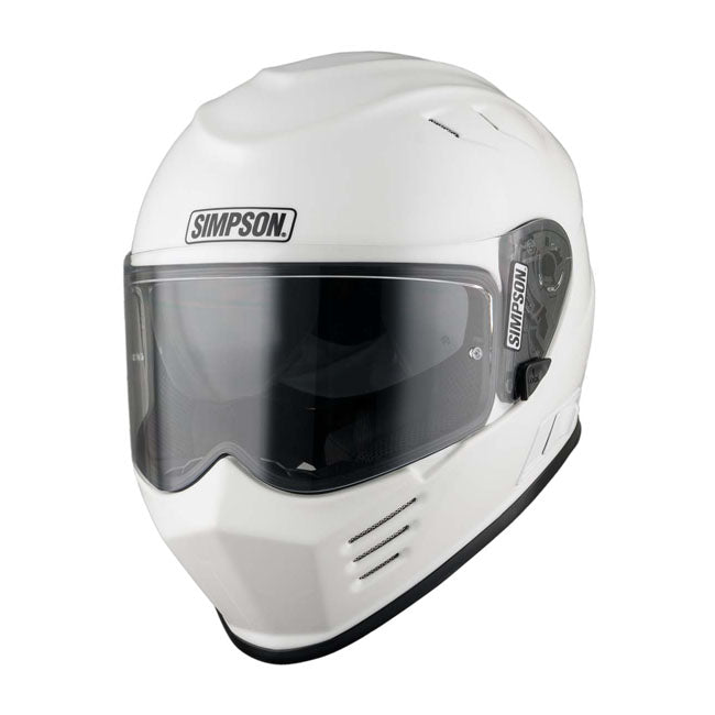 The Simpson Venom is a full-face helmet with a sharp aggressive look; which at the same time offers a lot of comfort. The ultra-light but very strong outer shell of the helmet is made of in Tri-composite blend; compound of carbon; Kevlar and fiberglass. The inner lining is removable and washable. The shell has been aerodynamically tuned for motorcycle riding; and is fully ventilated for maximum airflow. The helmet has a scratch-resistant and anti-fog visor and the integrated sun visor also protects you agai