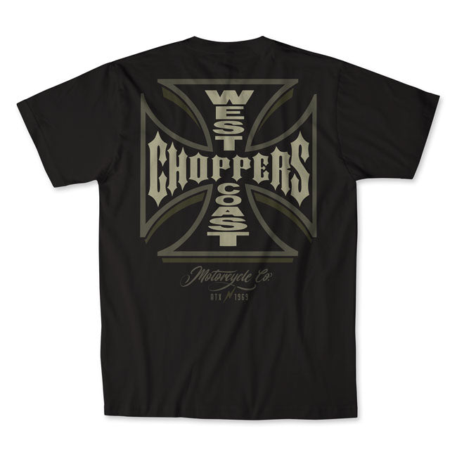 West Coast Choppers ATX-LBC T-Shirt Zwart Ribkraag