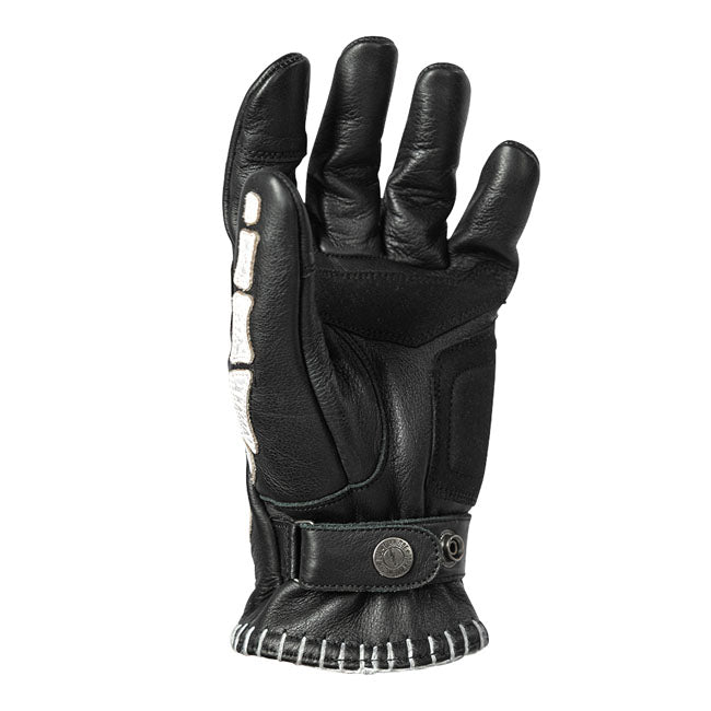 The John Doe Skeletor glove is much more than just a glove: it stands for protection; comfort; maximum control; and a unique design. Handmade from the finest full-grain cowhide and then treated after stitching with a 100% plant-based balm; each glove becomes a true one-of-a-kind over time. With every ride; the leather gains more character; just like your journey.Its absolute highlight: the signature bone pattern in an X-ray look; bold; uncompromising; and unmistakably John Doe. But the Skeletor glove is fir