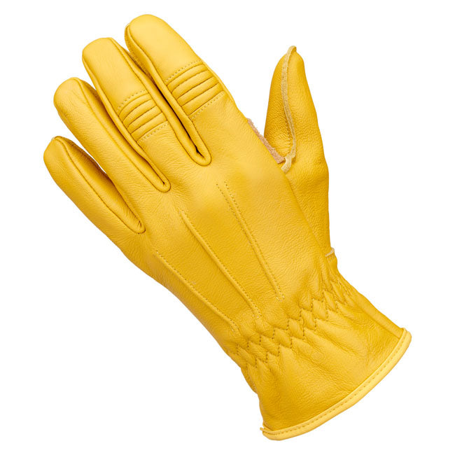 Biltwell Work Handschoenen 2.0 Goud Geitenhuid Suede Palm Schokisolatie Drie Seizoenen