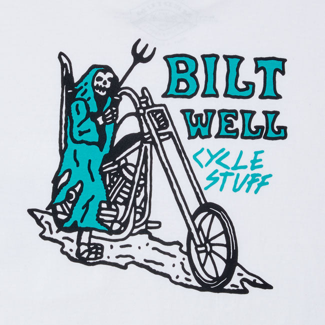 Biltwell Reaper T-Shirt Wit Zak 6oz Katoen