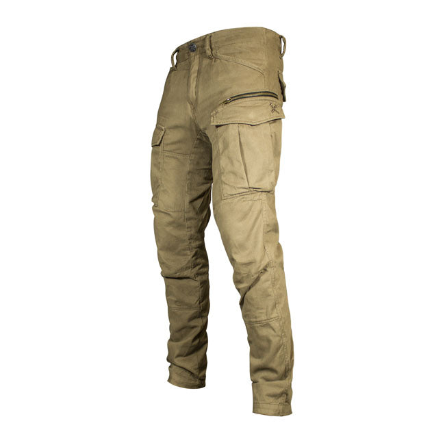 John Doe Cargo Stroker XTMr Motorbroek Met XTM-Fiberr Voering Knie- en Heupbeschermers Camelkleur