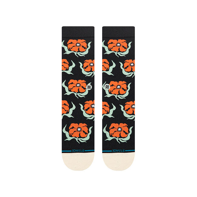 Stance is an American sock brand that has taken the sock concept to a completely new level. With their expressive prints and designs they live up to their slogan ''The Uncommon Thread'' all too well. A classic sock height that hits the mid-point of your lower leg. Features moderate cushioning throughout the sock for a secure fit with enhanced impact protection; combed cotton blend; deep heel pockets complement your arch with that feel-good fit and seamless toe closure for an anti-friction finish your feet w