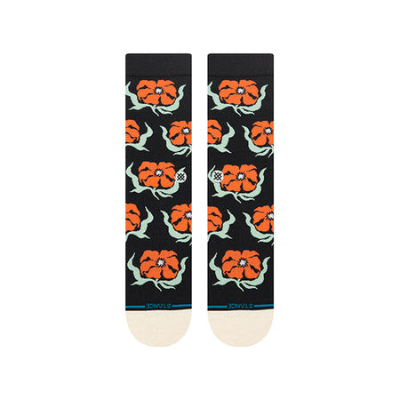 Stance is an American sock brand that has taken the sock concept to a completely new level. With their expressive prints and designs they live up to their slogan ''The Uncommon Thread'' all too well. A classic sock height that hits the mid-point of your lower leg. Features moderate cushioning throughout the sock for a secure fit with enhanced impact protection; combed cotton blend; deep heel pockets complement your arch with that feel-good fit and seamless toe closure for an anti-friction finish your feet w