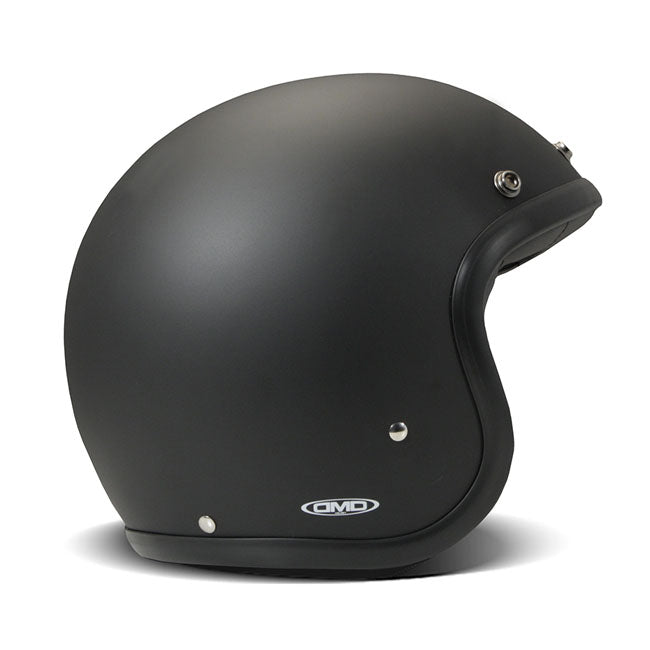 DMD Retro Helm Matte Black ECE 22.06 Fiberglass Shell Bluetooth Gereed Visier Bevestiging Wasbare Voering