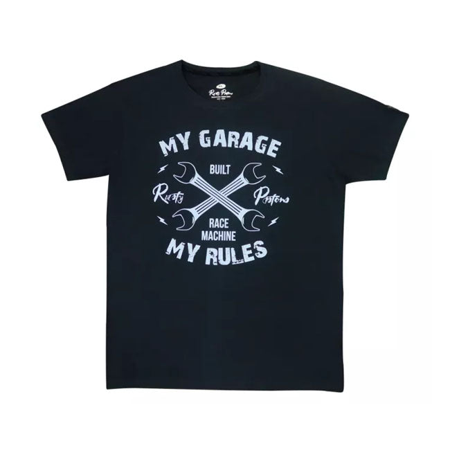 Rusty Pistons Garage Tshirt Zwart 100 Procent Katoen Retro Carburateur Print Voor Autoliefhebbers
