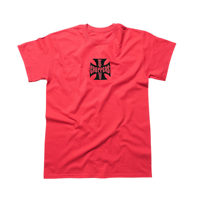 West Coast Choppers WCC OG Classic ATX T Shirt Rood 100 Procent Katoen Comfortabele Pasvorm Dagelijks Gebruik