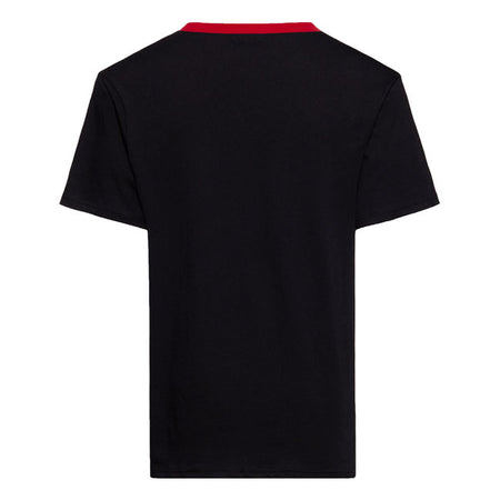 No rules; no excuses; no backpedaling. This King Kerosin t-shirt wears its message right on the chest and means it. The large circular print is deliberately bold and evokes the look of old motorcycle clubs and hand-painted garage signs. The contrasting ribbed collar provides a sharp frame and reinforces the graphic design. The cut is straight and uncomplicated; and the pure cotton material is comfortable to wear; made for long days; loud nights; and everything in between. Striking circular print with an un