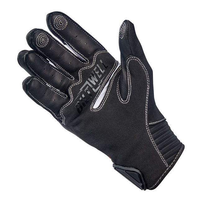 Biltwell Bridgeport Handschoenen Rood Zwart Geitenhuid Leer Drie Seizoenen CE Gecertificeerd Knokkelbescherming