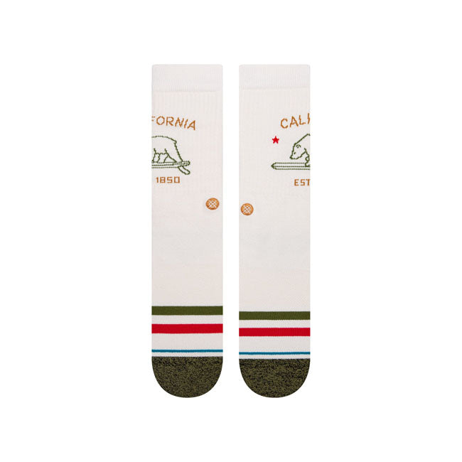 Stance is an American sock brand that has taken the sock concept to a completely new level. With their expressive prints and designs they live up to their slogan ''The Uncommon Thread'' all too well. A classic sock height that hits the mid-point of your lower leg. Features moderate cushioning throughout the sock for a secure fit with enhanced impact protection; combed cotton blend; deep heel pockets complement your arch with that feel-good fit and seamless toe closure for an anti-friction finish your feet w