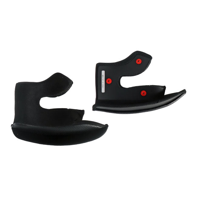 Removable cheek pads for the ECE-certified Roeg RX1 helmets so you can replace old; dirty ones or fine-tune comfort with a thinner or thicker set depending on your preference. Made of brushed fleece Lycra material wicks sweat from skin for grater comfort. With snaps for speedy removal and installation; sold in pairs.