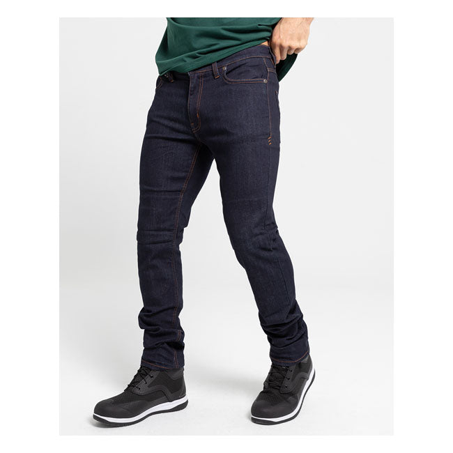 By City Route II Motorjeans Donkerblauw Met Verwijderbare Kniebescherming Flexishock EN1621 CE Level 1