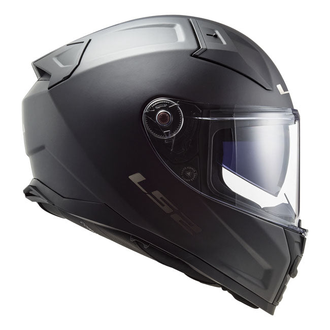 The LS2 Vector II is a sport touring helmet with elegant design perfect for city roads or highways. Ultra-lightweight fiberglass shell with dynamic; flow-through ventilation. Wide anti-scratch visor prepared for the anti-fog system; Pinlock Max Vision; and drop-down sun visor for greater safety.The helmet is ECE 22.06 approved.