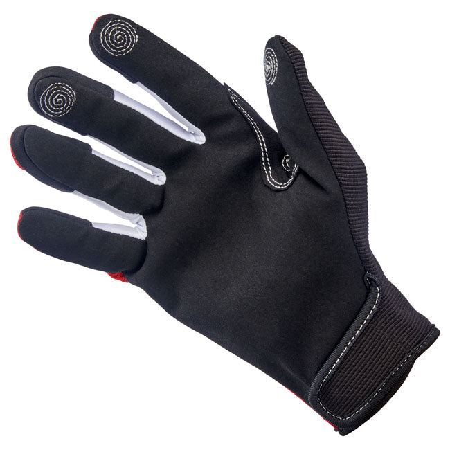 Biltwell Anza Handschoenen Synthetisch Ademend Rood Zwart