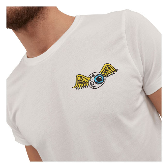 Von Dutch Oogprint T Shirt Wit Katoen Elastaan Mengsel Authentiek Amerikaans Motorcultuur