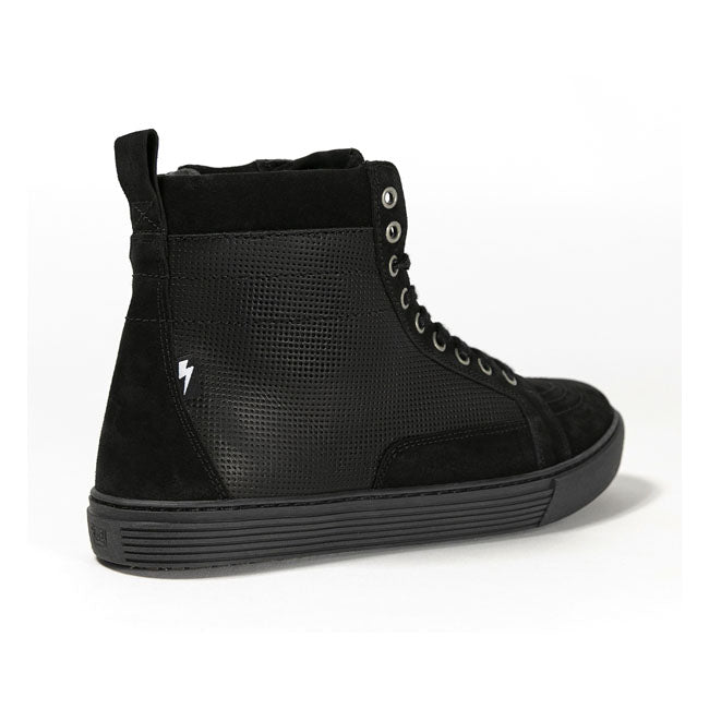 The John Doe Neo XTMr pushes the boundaries in motorcycle sneakers. It looks like a streetwear-style sneaker but the XTM-Fiberr membrane and additional ankle; heel and forefoot reinforcement give you an extremely high level of protection. The tongue is equipped with a water barrier to keep water from washing into the boot; a zipper on the side adds convenience and comfort. Neo XTMr has an oil-resistant; vibration-absorbing non-slip sole to give you additional hold and security on your motorbike. CE certifi