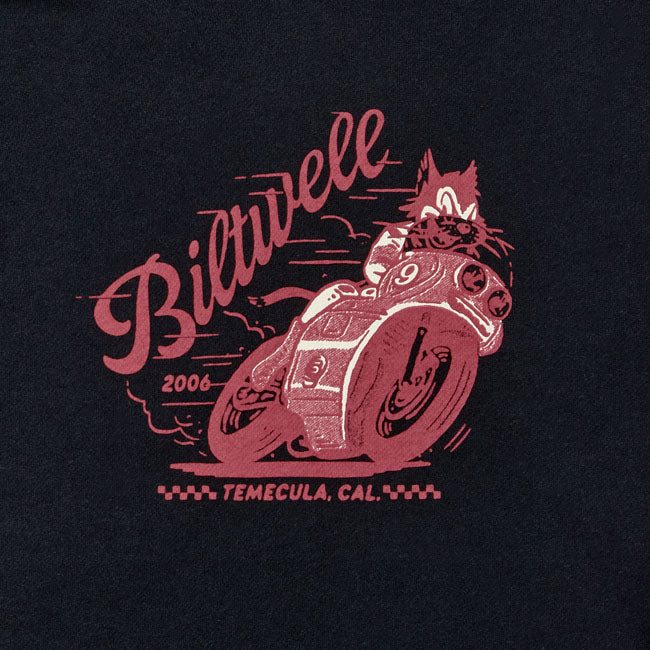 Another @the_junkers original for Biltwell. This blank is the standard-fit; medium-weight pullover hoodie and is perfect for any season. Woven tag on waistband and tear-away sizing labels inside. 8.5 oz.; 80/20 cotton/ polyester blend fleece with 100% cotton face.