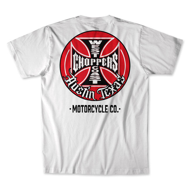 West Coast Choppers WCC Tank Logo T Shirt Wit 100 Procent Katoen Streetwear Rijder Kleding