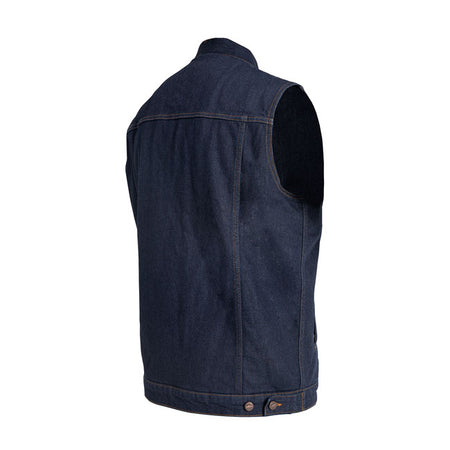 John Doe Vest RAW blue LE is a stylish choice and is made of XTMr; a monolayer fabric that combines denim and aramid fibers for abrasion resistance and comfort. The vest has a vintage look inspired by the classic 70''s denim jacket; with eyelet buttons; covered YKK front zipper and patch breast pockets. The vest has a slightly longer box fit that suits any body type. John Doe Denim RAW vest is a AAA-certified product that combines timeless design and high-level safety. This RAW LE is exclusive designed for 