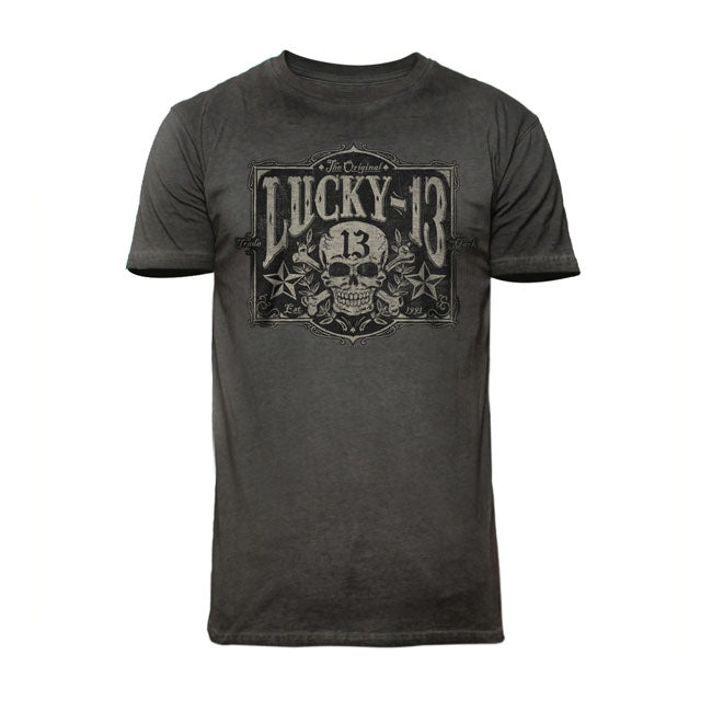 The "tombstone" short sleeve men''s tee is a 100% cotton vintage washed tee. There is a full front print of the classic "tombstone" logo.