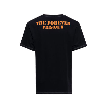 With the King Kerosin "County Jail" t-shirt you will become a star in the fashion prison! The eye-catching statement prints in bright orange on the front and back leave no doubt that you were arrested for exceptional style. This t-shirt not only impresses with its striking prints; but also with its contrasting colored seams; which give the design a special touch. Made from pure cotton; it offers maximum comfort and a comfortable regular fit that is suitable for all everyday adventures.