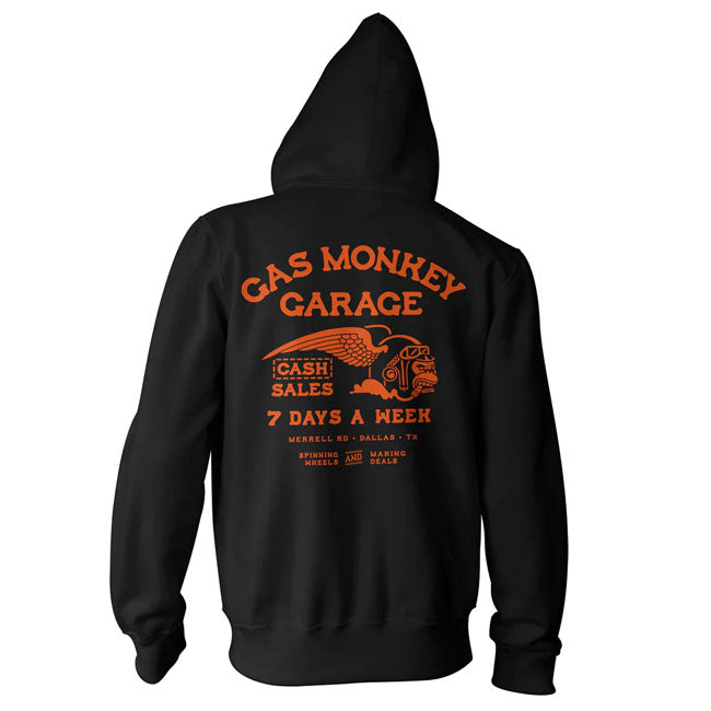 GMG Cash Monkey Hoodie Met Ritssluiting Zwart Gas Monkey Garage
