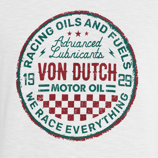 Von Dutch Old T Shirt Wit 100 Procent Katoen