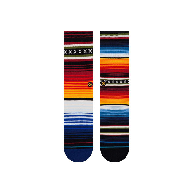 Stance is an American sock brand that has taken the sock concept to a completely new level. With their expressive prints and designs they live up to their slogan ''The Uncommon Thread'' all too well. A classic sock height that hits the mid-point of your lower leg. Features moderate cushioning throughout the sock for a secure fit with enhanced impact protection; combed cotton blend; deep heel pockets complement your arch with that feel-good fit and seamless toe closure for an anti-friction finish your feet w