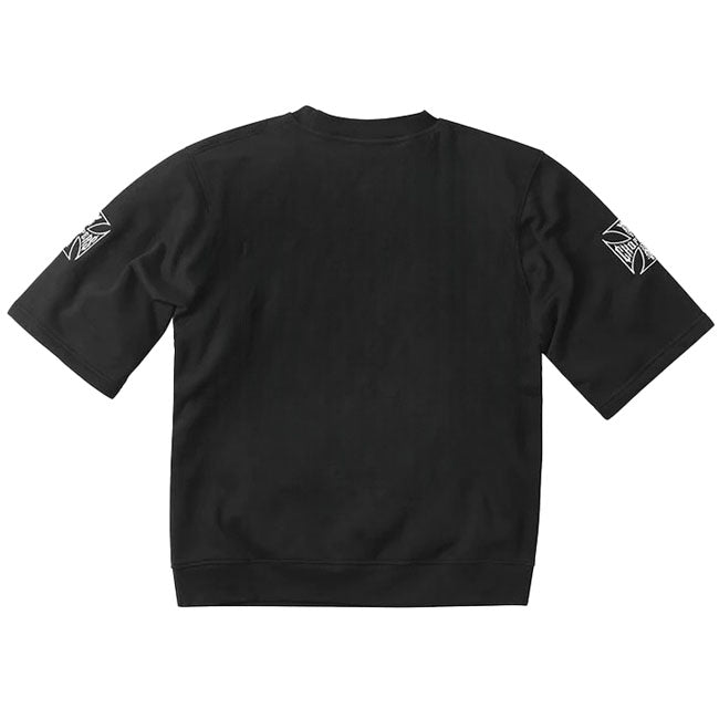 Elevate your streetwear with the WCC CFL Chop sleeve crewneck. Crafted from a heavyweight cotton/polyester blend; this crewneck offers both comfort and durability. Featuring embroidered CFL and OG Cross logos on the sleeve. it''s a testament to authentic chopper culture.