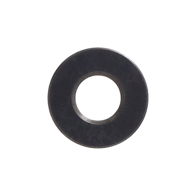 Steel breather valve thrust washer for use with steel beather valves. These spacers fit all S&S breather valves and are identical to L77-99 OEM style (large hole) replacement spacers. Used to set correct end play.   Note: Steel breathers require steel breather valve spacers. Plastic breathers require plastic spacers. Do not intermix steel and plastic parts.
