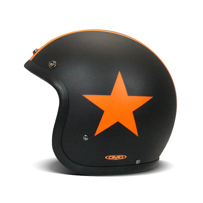 DMD Retro Star Orange Motohelm ECE 22.06 Drie Maten