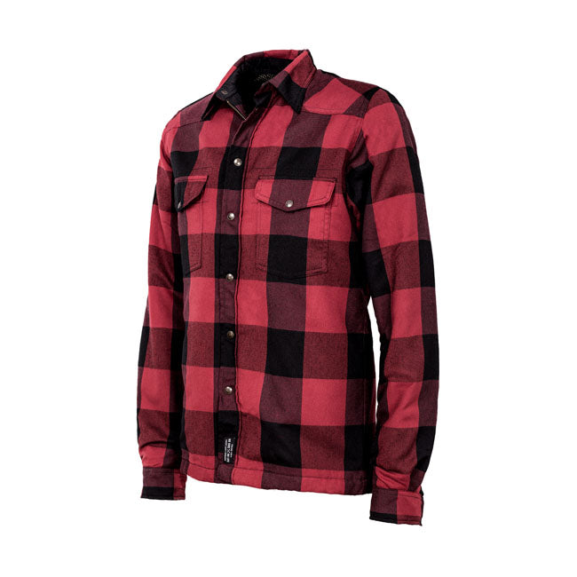 John Doe Motoshirt XTMc Rood Met CE AAA Certificering Schouders Ellebogen Rug Ventilatie