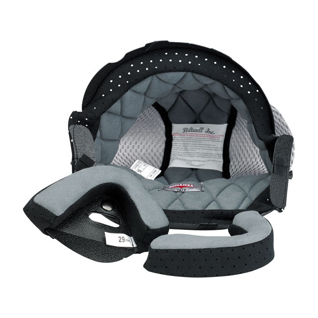 Restore that fresh out of the box feeling with a new liner and cheek pads. One interior comfort liner and two cheek pads are included with each kit; and installation is easy using button snaps.