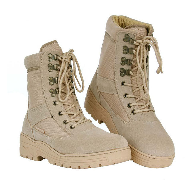 The Army Surplus Sniper boots are designed for professionals. The heavy duty lightweights design don''t slow you doen when seconds count. These Sniper boots are comfortable enough for all day in the workshop and outside. These boots are made of the finest components such as a KBTex lining; Cordura and full grain leather upper and a comfortable footbed to ensure performance.  Rubber sole; slip and oil resistant; flexible and extra light Upper; buffalo leather with nylon and Cordura balance Lining; breatha