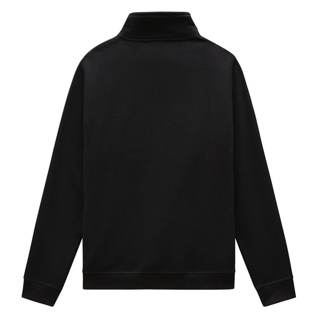 The Dickies Oakport Quarter zip hoodie is a regular fitting sweat with a zip-up high neck; featuring the iconic Dickies woven label on the chest; and finished with stitched hems. Made of poly-cotton brushed fleece used for its durable; wrinkle and shrink resistant properties. A relaxed piece made for comfort and durability. Brushed fleece 60% BCI cotton / 40% polyester 350 GSM