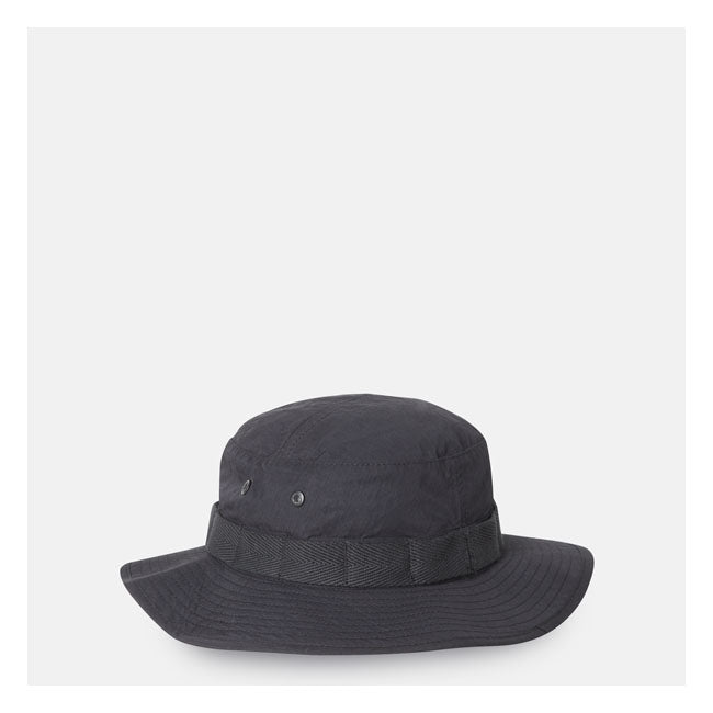 The Pacific boonie of Dickies is the perfect warm weather hat; with a wide brim and extra detailing. Available in green moss and black featuring drawcord with adjuster; mesh eyelets; herringbone band tape and iconic Dickies label on the front. A fresh summer hat that's made to keep you cool.