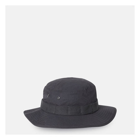 The Pacific boonie of Dickies is the perfect warm weather hat; with a wide brim and extra detailing. Available in green moss and black featuring drawcord with adjuster; mesh eyelets; herringbone band tape and iconic Dickies label on the front. A fresh summer hat that's made to keep you cool.