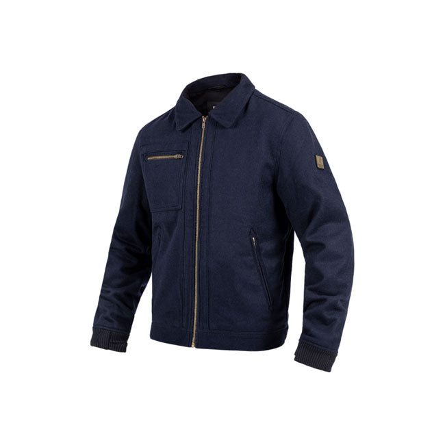 John Doe Escape Wool Jacket Donkerblauw Met Afneembare Kraag En XTM Vezel Protector Ready
