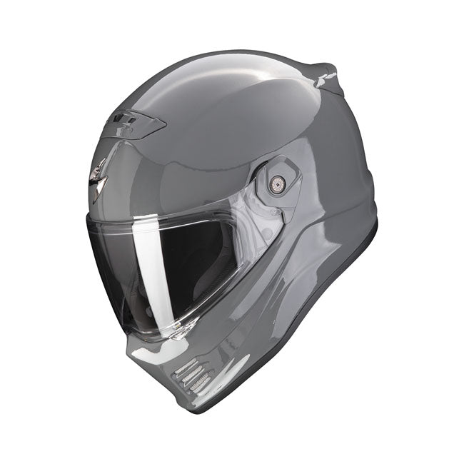 The Creator of the original bad-ass Scorpion Covert/Combat helmet has now developed a full-face version; the Covert FX! The Covert FX displays the same edgy style and function that is expected. However stylish the details may be; they have important functions. Each helmet is carefully hand-crafted using the latest fiberglass; aramid; and polyresin fibers which provide superior strength and extreme lightweight. The low-profile shell has been aerodynamically tuned for motorcycle riding. The helmet is ECE R22.