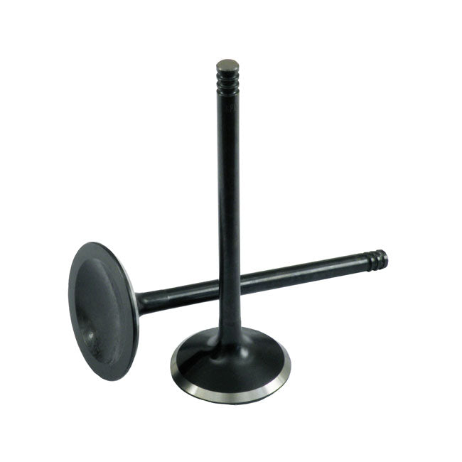 Standard size replacement. Dimensions: 1.575" head dia. x 0.2758" stem dia. x 4.610" Overall length. KPMI valves are manufactured in the U.S.A. by a dedicated staff and personnel with hands-on experience in stock and high performance. Quality materials and the latest CNC and 3-D computer modelling equipment make sure each and every Kibblewhite Precision Machining valve train component is top of the line. All Black Diamond valves are one-piece Stainless Steel forgings with a black nitrided finish.